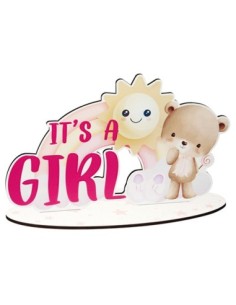 Party Baby Shower Girl Scritta da appoggio 35cm x h22cm