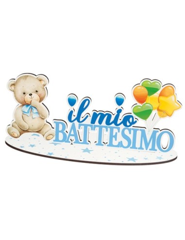 Party Battesimo Celeste Scritta da appoggio 35cm x h16cm