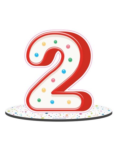 Party Numero 2 da appoggio 18cm x h16