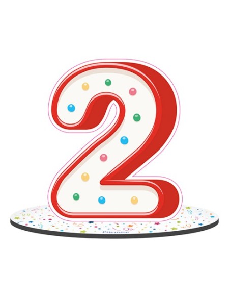 Party Numero 2 da appoggio 18cm x h16