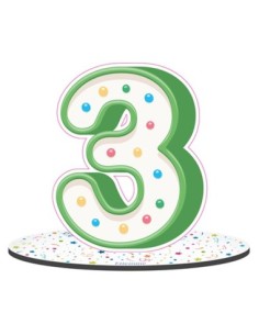 Party Numero 3 da appoggio 18cm x h16
