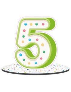Party Numero 5 da appoggio 18cm x h16