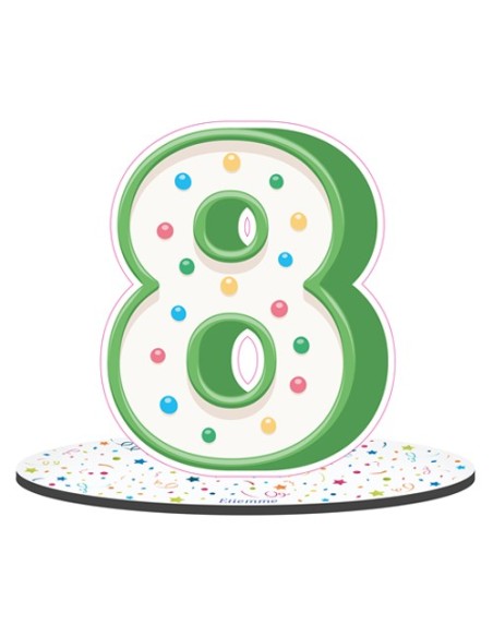 Party Numero 8 da appoggio 18cm x h16