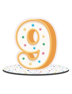 Party Numero 9 da appoggio 18cm x h16