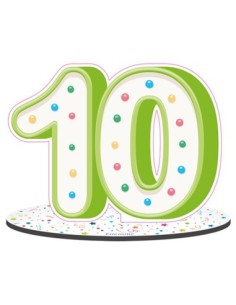 Party Numero 10 da appoggio 20cm x h16