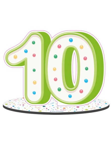 Party Numero 10 da appoggio 20cm x h16