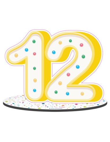 Party Numero 12 da appoggio 20cm x h16