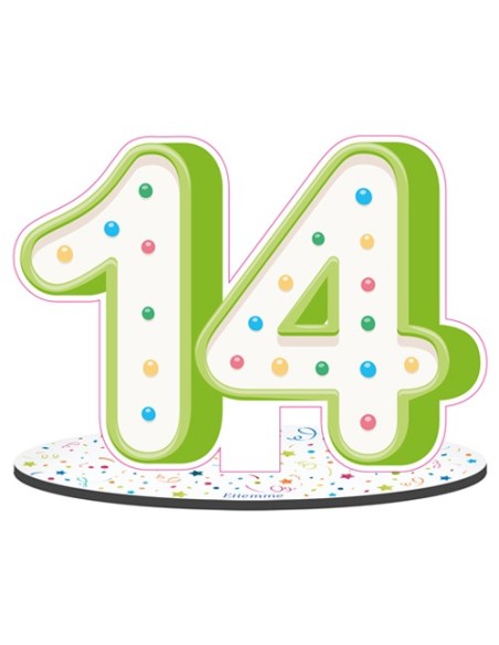 Party Numero 14 da appoggio 20cm x h16