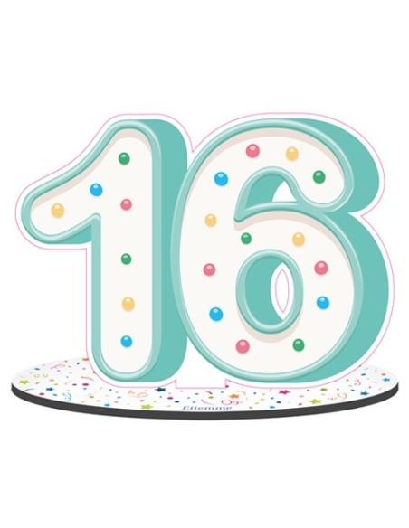 Party Numero 16 da appoggio 20cm x h16