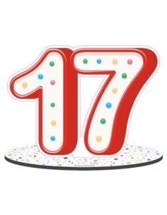 Party Numero 17 da appoggio 20cm x h16