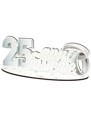 Party 25° anniversario Scritta da appoggio 35cm x h14cm