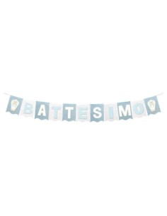Festone Battesimo celeste