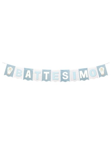 Festone Battesimo celeste