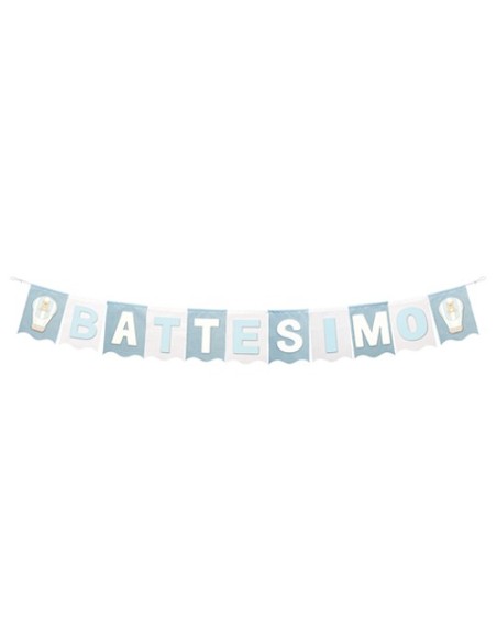 Festone Battesimo celeste