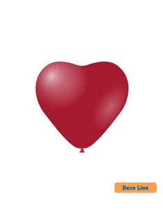 Palloncini Cuore Decorator Line Pastello 11" Rosso Rubino 232 - 50pz | Vendita Ingrosso G3S
