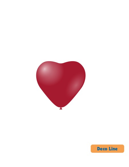 Palloncini Cuore Decorator Line Pastello 7" Rosso Rubino 232 - 50pz | G3S Party