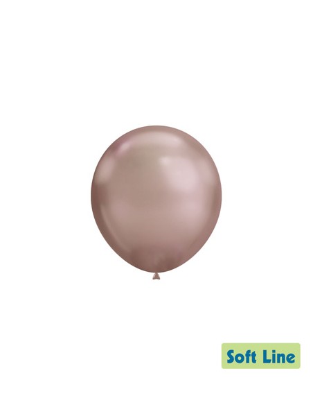 Palloncini Soft Line Cromato 5" - 13cm Rosa Gold 118 - 100pz | G3S Party