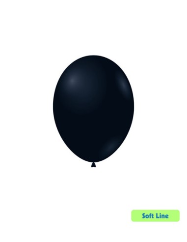 Palloncini Soft Line Pastello 12" - 30cm Nero 128 - 50pz | Vendita Ingrosso G3S