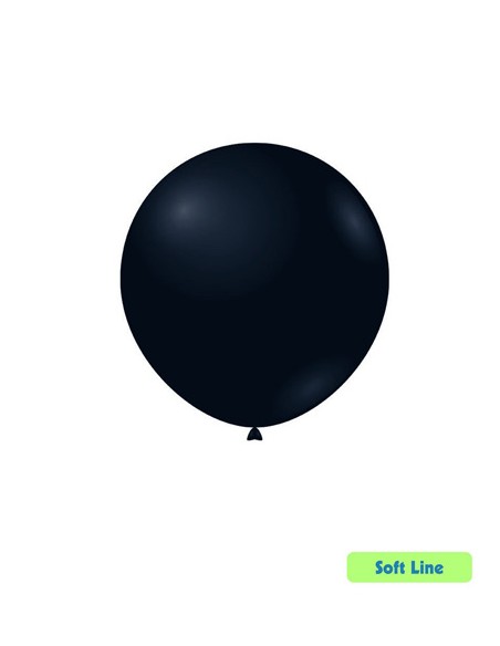 Palloncini Soft Line Pastello 18" - 46cm Nero 128 - 20pz | G3S Ingrosso