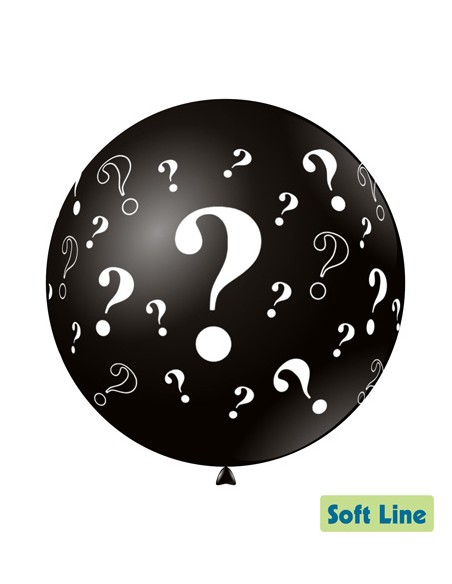 Palloncino Soft Line stampa bianco 18" - 46cm Punto Interrogativo Nero | Vendita Ingrosso G3S