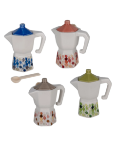 Zuccheriera Moka Modern Pois in porcellana h 11 cm ETM