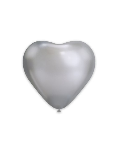 Palloncini Cuore Classic Line Cromato 12" - 30cm Argento 89 - 25pz | G3S Ingrosso