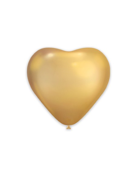 Palloncini Cuore Classic Line Cromato 12" - 30cm Oro 88 - 25pz | G3S