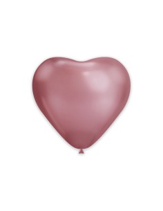 Palloncini Cuore Classic Line Cromato 12" - 30cm Rosa 91 - 25pz | Vendita Ingrosso G3S