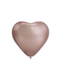 Palloncini Cuore Classic Line Cromato 12" - 30cm Rosa Gold 96 - 25pz | G3S Party