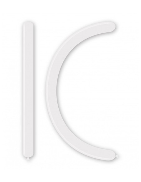 Palloncini Modellabili Classic Line Pastello 260 Bianco 10 - 100pz | G3S Ingrosso