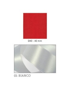 Nastro Doppio Raso 40 mm x 50 m - Bianco - vista bobina
