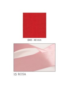 Nastro Doppio Raso 40 mm x 50 m - Rosa - vista bobina