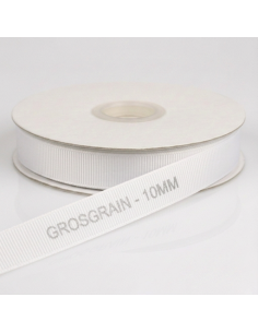 Nastro Grosgrain 10 mm x 50 m - Bianco - vista bobina