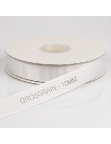 Nastro Grosgrain 10 mm x 50 m - Bianco - vista bobina
