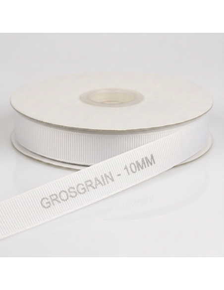 Nastro Grosgrain 10 mm x 50 m - Bianco - vista bobina