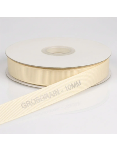 Nastro Grosgrain 10 mm x 50 m - Avorio - vista bobina