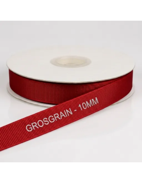 Nastro Grosgrain 10 mm x 50 m - Rosso - vista bobina
