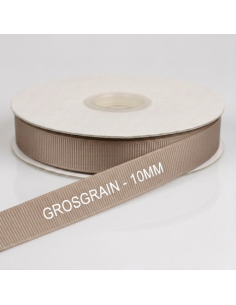 Nastro Grosgrain 10 mm x 50 m - Cappuccino - vista bobina