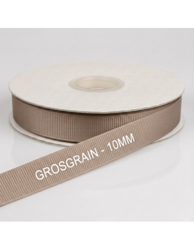 Nastro Grosgrain 10 mm x 50 m - Cappuccino - vista bobina