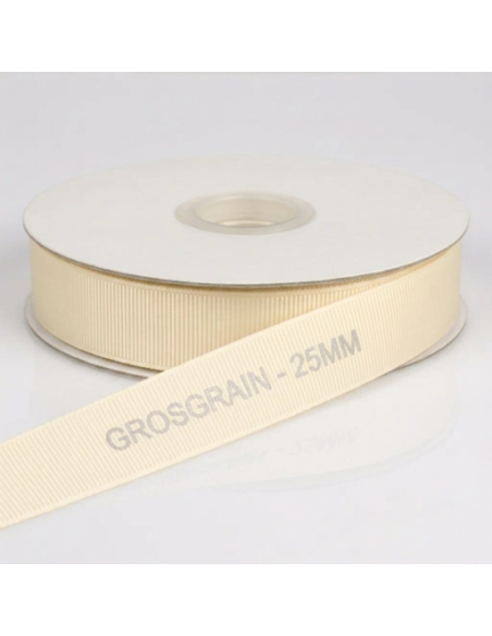 Nastro Grosgrain 20 mm x 50 m - Avorio - vista bobina