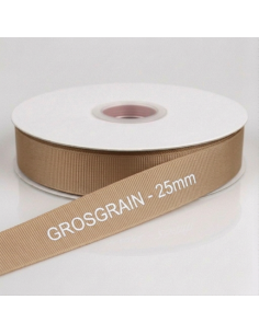 Nastro Grosgrain 20 mm x 50 m - Beige - vista bobina