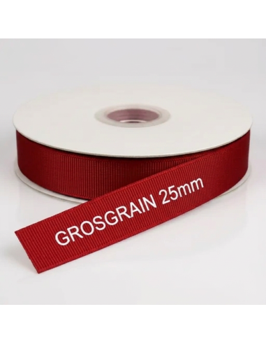 Nastro Grosgrain 20 mm x 50 m - Rosso - vista bobina