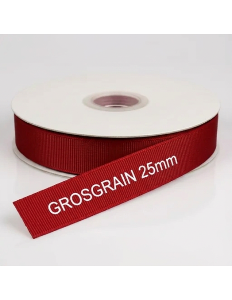 Nastro Grosgrain 20 mm x 50 m - Rosso - vista bobina