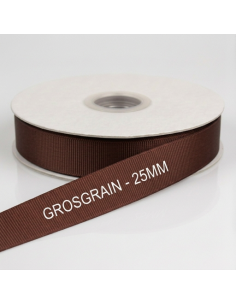 Nastro Grosgrain 20 mm x 50 m - Marrone - vista bobina