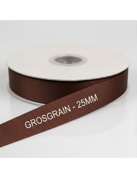 Nastro Grosgrain 20 mm x 50 m - Marrone - vista bobina