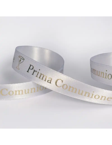 Nastro Stampato Prima Comunione 10 mm x 25 m - vista bobina