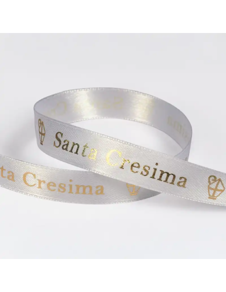 Nastro Stampato Santa Cresima 10 mm x 25 m - vista bobina