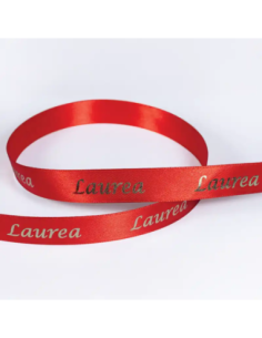 Nastro Stampato Laurea 10 mm x 25 m - Rosso - vista bobina
