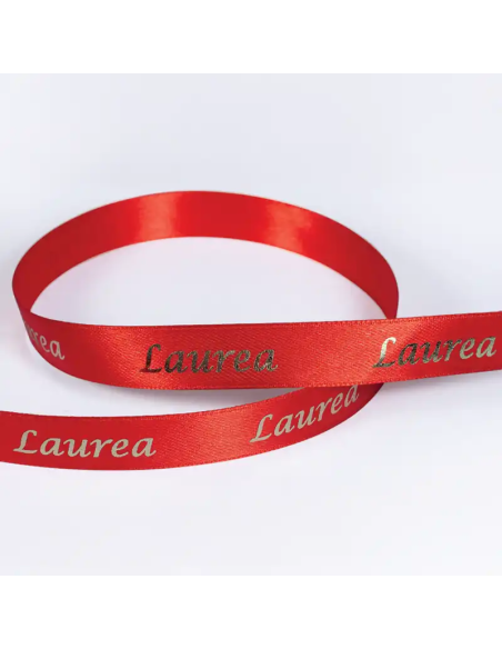 Nastro Stampato Laurea 10 mm x 25 m - Rosso - vista bobina