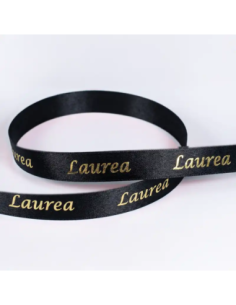 Nastro Stampato Laurea 10 mm x 25 m - Nero - vista bobina
